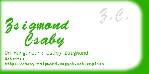zsigmond csaby business card